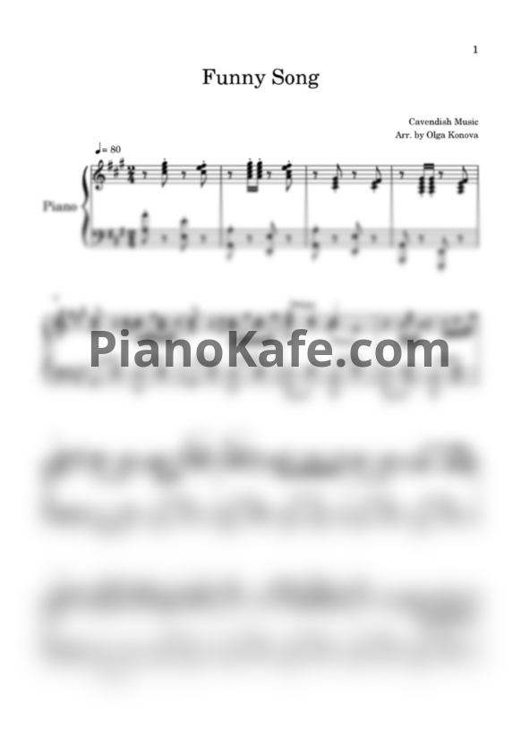 Ноты Cavendish Music - Funny song - PianoKafe.com