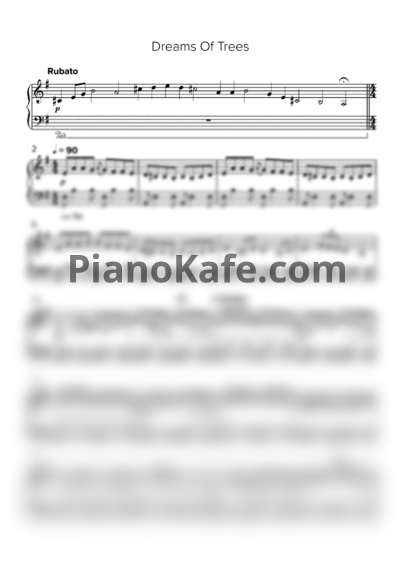 Ноты Daria Shakhova - Dreams of trees - PianoKafe.com