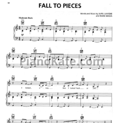Ноты Avril Lavigne - Fall to pieces - предпросмотр