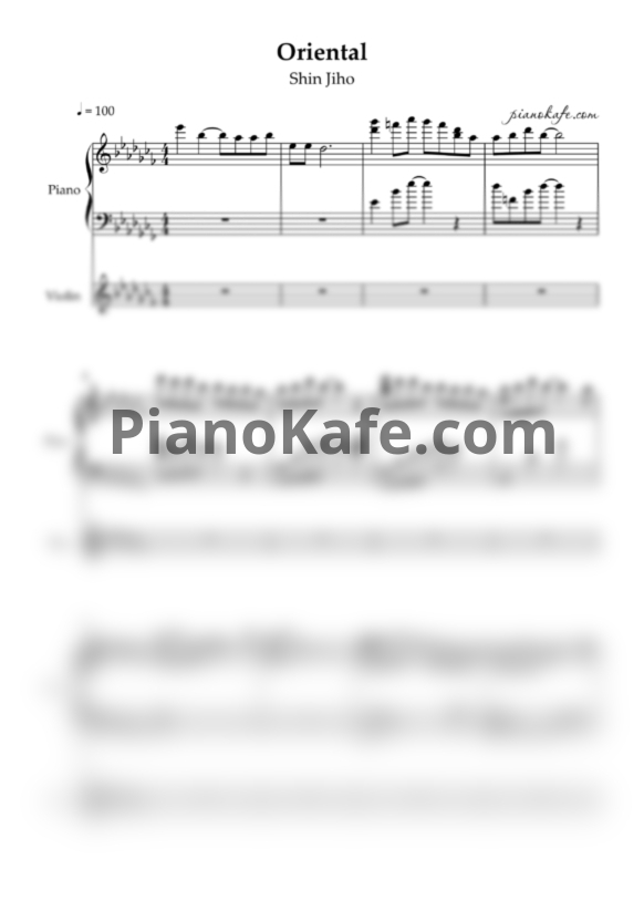 Ноты Shin Jiho - Oriental - PianoKafe.com