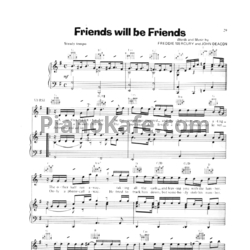 Ноты Queen - Friends will be friends - предпросмотр