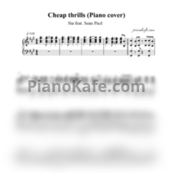 Ноты Sia feat. Sean Paul - Cheap Thrills (Piano Cover) - предпросмотр