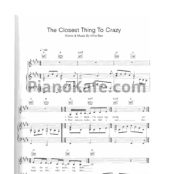 Ноты Katie Melua - The closest thing to crazy - предпросмотр