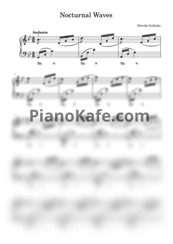 Ноты Davide Gullotto - Nocturnal waves - PianoKafe.com