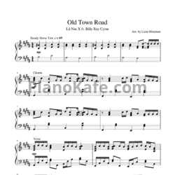 Ноты Lil Nas X feat. Billy Ray Cyrus - Old town road - предпросмотр
