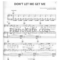 Ноты Pink - Don't let me get me - предпросмотр