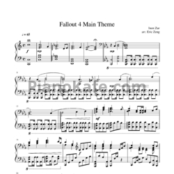 Ноты Inon Zur - Fallout 4 main theme - предпросмотр
