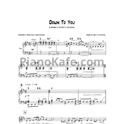 Ноты Joni Mitchell - Down to you - предпросмотр