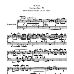 Ноты И. Бах - Кантата №23 "Du wahrer gott und Davids Sohn" (BWV 23) - предпросмотр