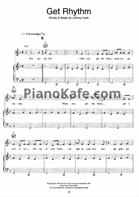 Ноты Johnny Cash - Walk the line (Книга нот) - PianoKafe.com