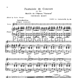 Ноты П. Сарасате - Фантазия (Соч. 25) - предпросмотр