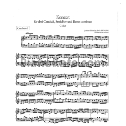 Ноты И. Бах - Концерт для трёх клавесинов с оркестром (BWV 1064) до мажор - предпросмотр