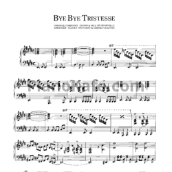 Ноты Richard Clayderman - Bye bye tristesse - предпросмотр