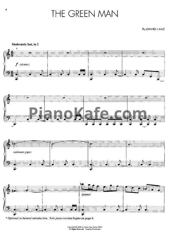 Ноты David Lanz - East of the moon (Книга нот) - PianoKafe.com