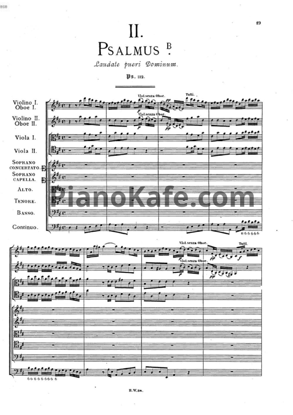 Ноты Георг Гендель - Псалом Laudate pueri dominum HWV 237 - PianoKafe.com