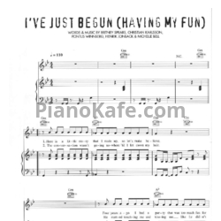 Ноты Britney Spears - I’ve just begun (Having my fun) - предпросмотр
