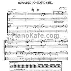 Ноты U2 - Running to stand still - предпросмотр