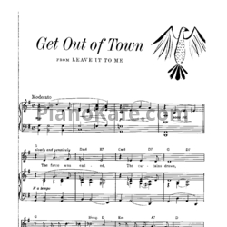 Ноты Cole Porter - Get out of town - предпросмотр