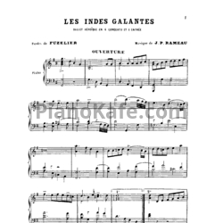 Ноты Жан-Филипп Рамо - Галантная Индия - предпросмотр