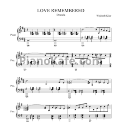 Ноты Wojciech Kilar - Love remembered - предпросмотр