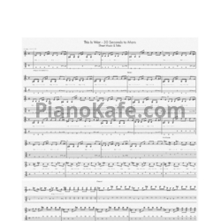 Ноты 30 Seconds To Mars - This is war - предпросмотр