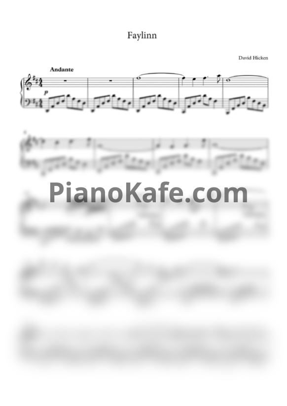 Ноты David Hicken - Faylinn - PianoKafe.com