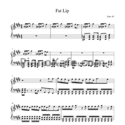 Ноты Sum 41 - Fat lip - предпросмотр