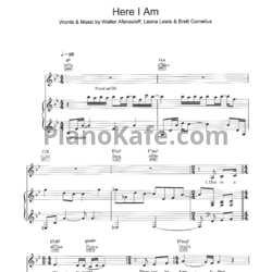 Ноты Leona Lewis - Here I Am - предпросмотр