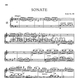 Ноты В. Моцарт - Соната №15 Фа мажор (К. 533) - предпросмотр