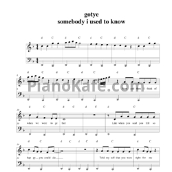 Ноты Gotye - Somebody that i used to know