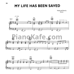 Ноты Queen - My life has been saved - предпросмотр
