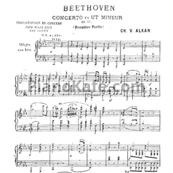 Ноты Шарль Алькан - Транскрипция первой части Концерта для фортепиано с оркестром №3 Л. Бетховена (Op. 37) - предпросмотр