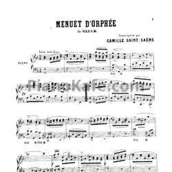 Ноты Кристоф Глюк - Менуэт Орфея - предпросмотр