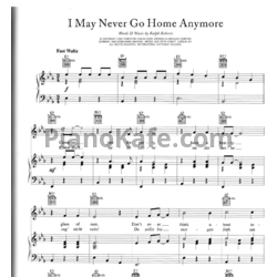 Ноты Marlene Dietrich - I may never go home anymore - предпросмотр