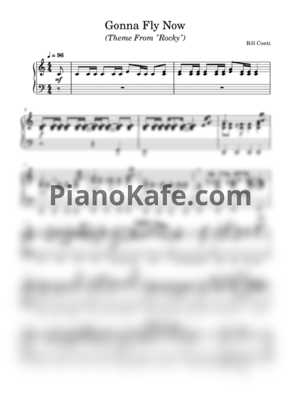 Ноты Bill Conti - Gonna fly now - PianoKafe.com