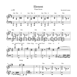 Ноты Kendrick Lamar - Element - предпросмотр