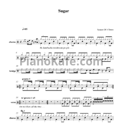 Ноты System of a Down - Sugar - предпросмотр