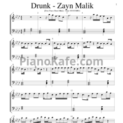 Ноты ZAYN - Drunk - предпросмотр