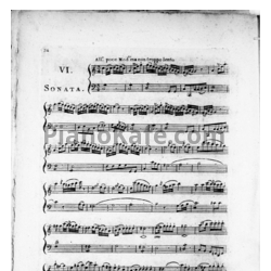 Ноты Франсуа Девьен - Соната для гобоя и бассо сонтинуо до мажор (Op.71 №3). Клавир - предпросмотр