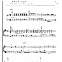 Ноты Abba - I have a dream - предпросмотр