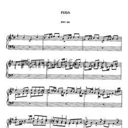 Ноты И. Бах - Фуга ми минор (BWV 956) - предпросмотр