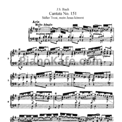 Ноты И. Бах - Кантата №151 "Suber trost, mein Jesus kommt" (BWV 151) - предпросмотр