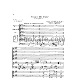 Ноты А. Йенсен - ﻿Song of the nuns (Op. 10, №1) - предпросмотр