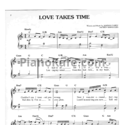 Ноты Mariah Carey - Love takes time - предпросмотр