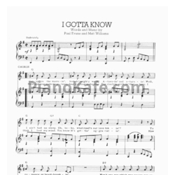 Ноты Elvis Presley - I gotta know - предпросмотр