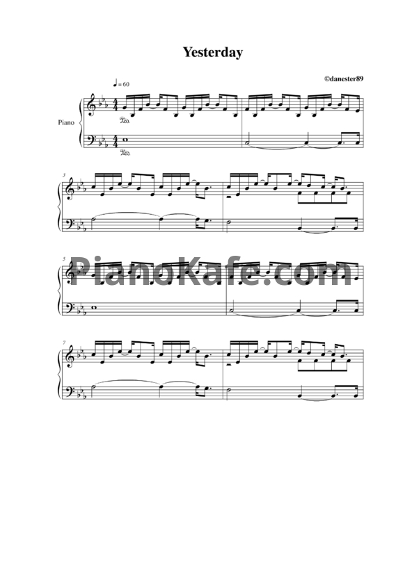 Ноты Leona Lewis - Yesterday - PianoKafe.com