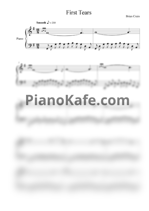 Ноты Brian Crain - First tears - PianoKafe.com