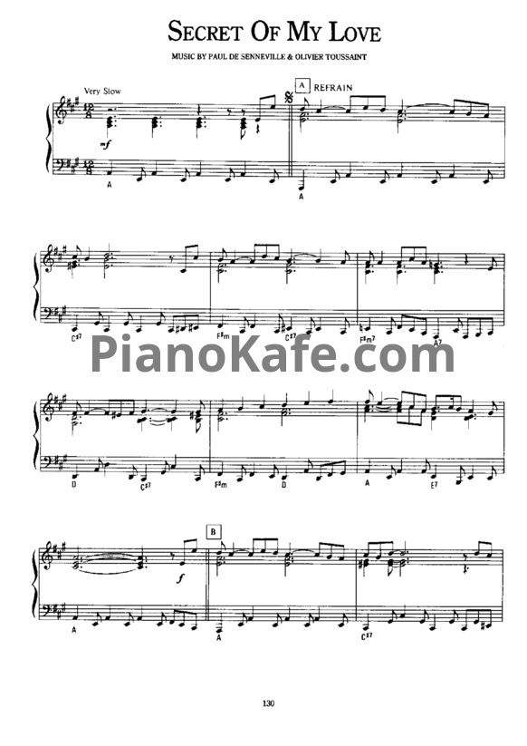 Ноты Richard Clayderman - Secret of my love - PianoKafe.com