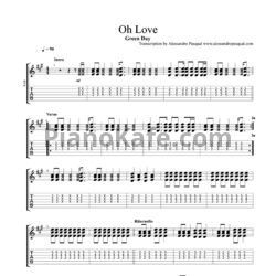 Ноты Green Day - Oh love - предпросмотр