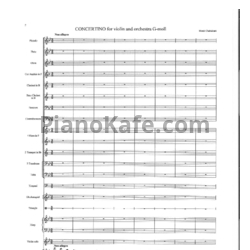 Ноты Мераб Чабукиани - Концертино для скрипки с оркестром (Партитура)